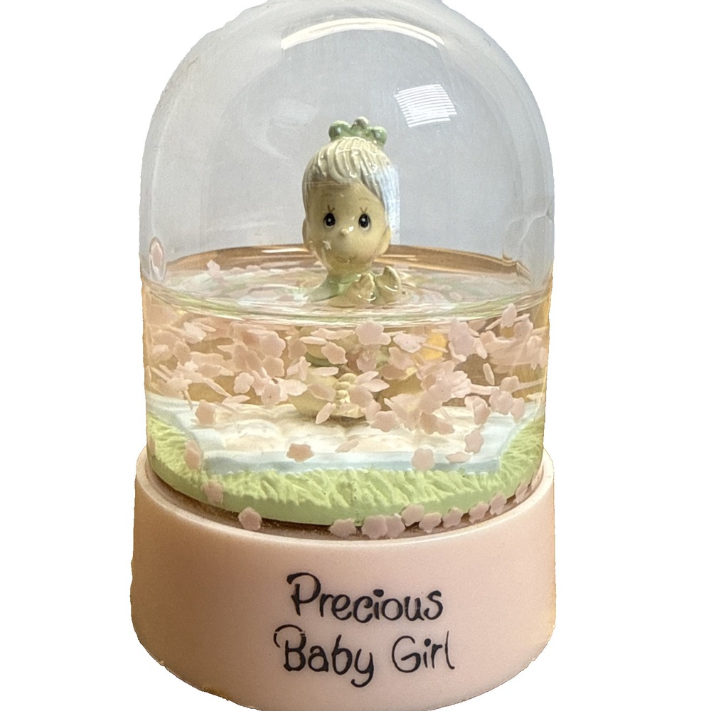 Precious Moments Perfect Baby Girl Mini Water Dome Vintage 1985 -mint!‎